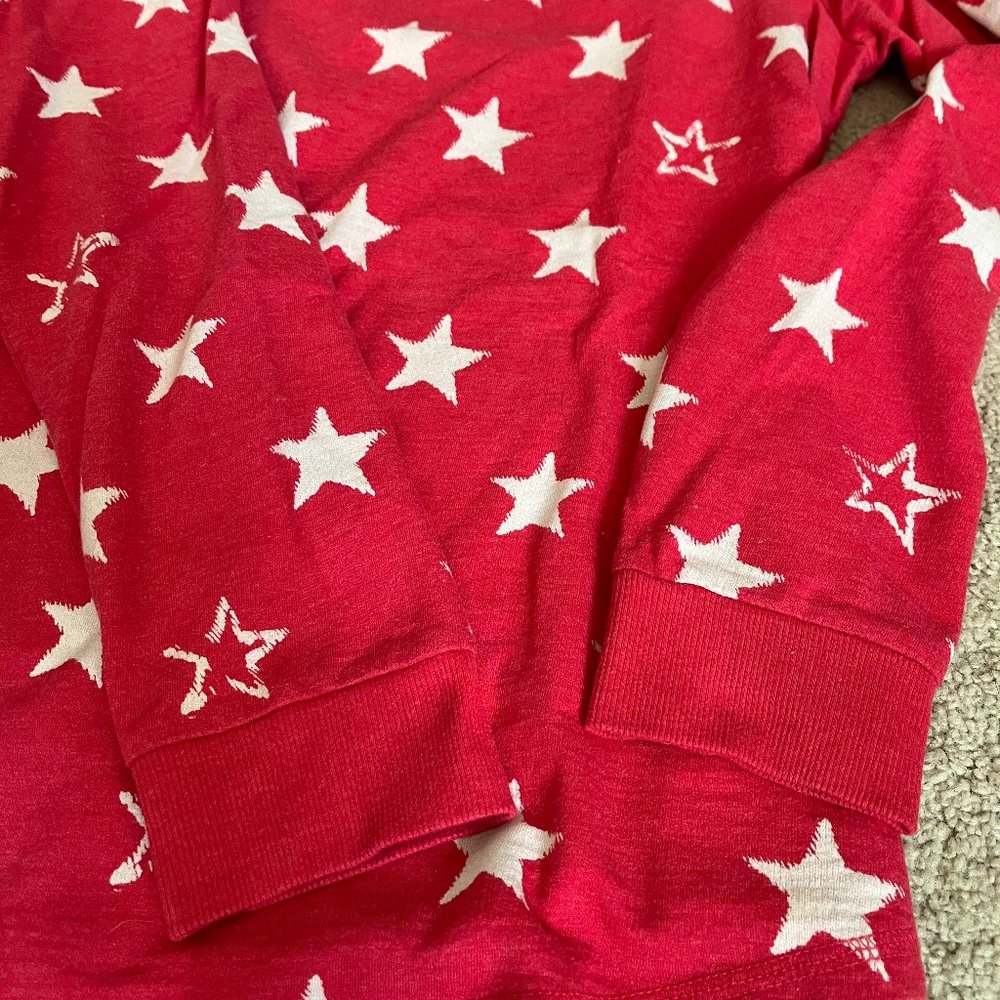 Sonoma Long Sleeve Top *Red w/ White Stars* EUC | Size L | Patriotic - Picture 6 of 7